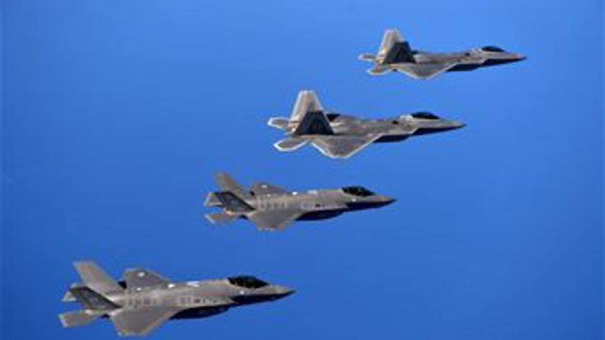 Fighter milestone: F-22s and F-35s train together for the first time