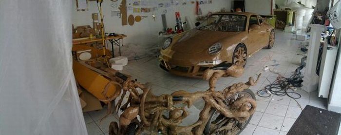 &#91;REPOST&#93; UNIK gan !!! Ada Sepeda dimodif jadi MOBIL PORSCHE FERDINAND GT3 RS