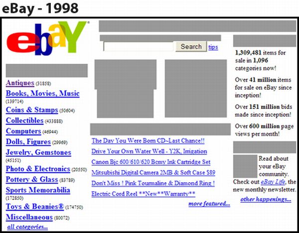 Beginilah tampilan website&quot; terkenal jaman dahulu..!!