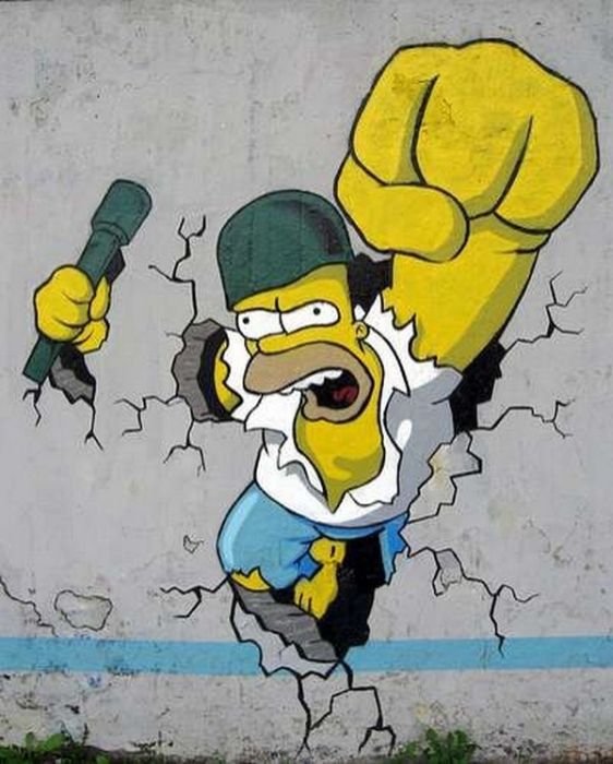 The Simpsons Street Art