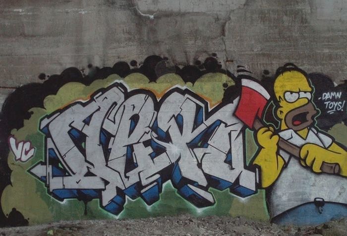 The Simpsons Street Art