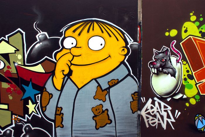 The Simpsons Street Art