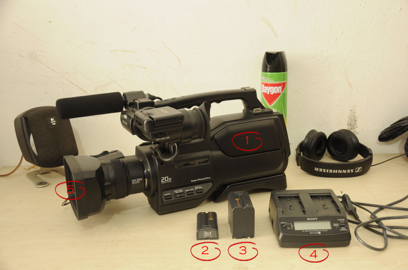 Sony hvr-hd1000p second bekas + uv filter + battery np-f970 + dual charger ac-vq1050