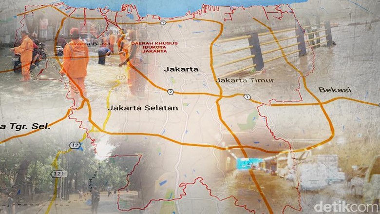 Ciliwung Meluap, Sejumlah Kawasan di Jaksel dan Jaktim Banjir