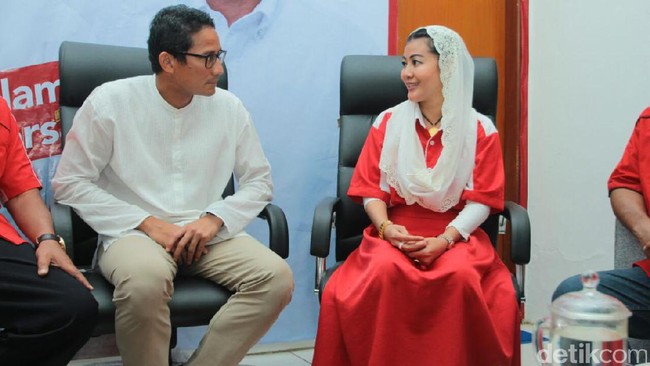 Sandiaga : Hari Ini Kami Dapat Dukungan Hasnaeni Moein Si Wanita Emas