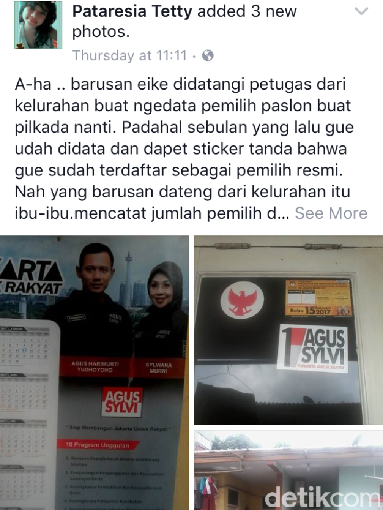 Viral, Warga Kramatjati Protes Rumahnya Ditempel Stiker Agus-Sylvi