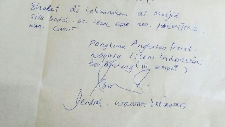 Wawan 'Jenderal NII' Jadi Tersangka Makar dan Penistaan Agama