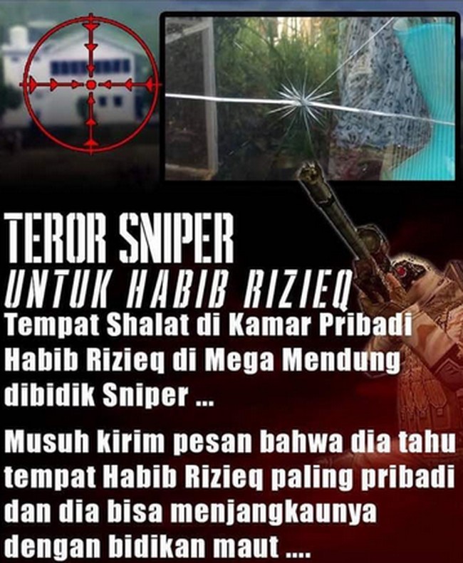 Polisi: Tak Ada Laporan Kamar Habib Rizieq Ditembak Sniper