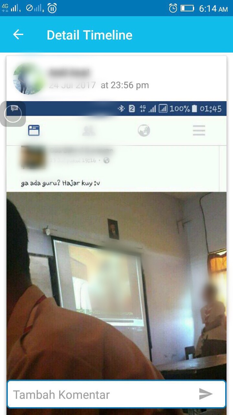 Enggak ada guru, pelajar tonton film porno di kelas pakai proyektor