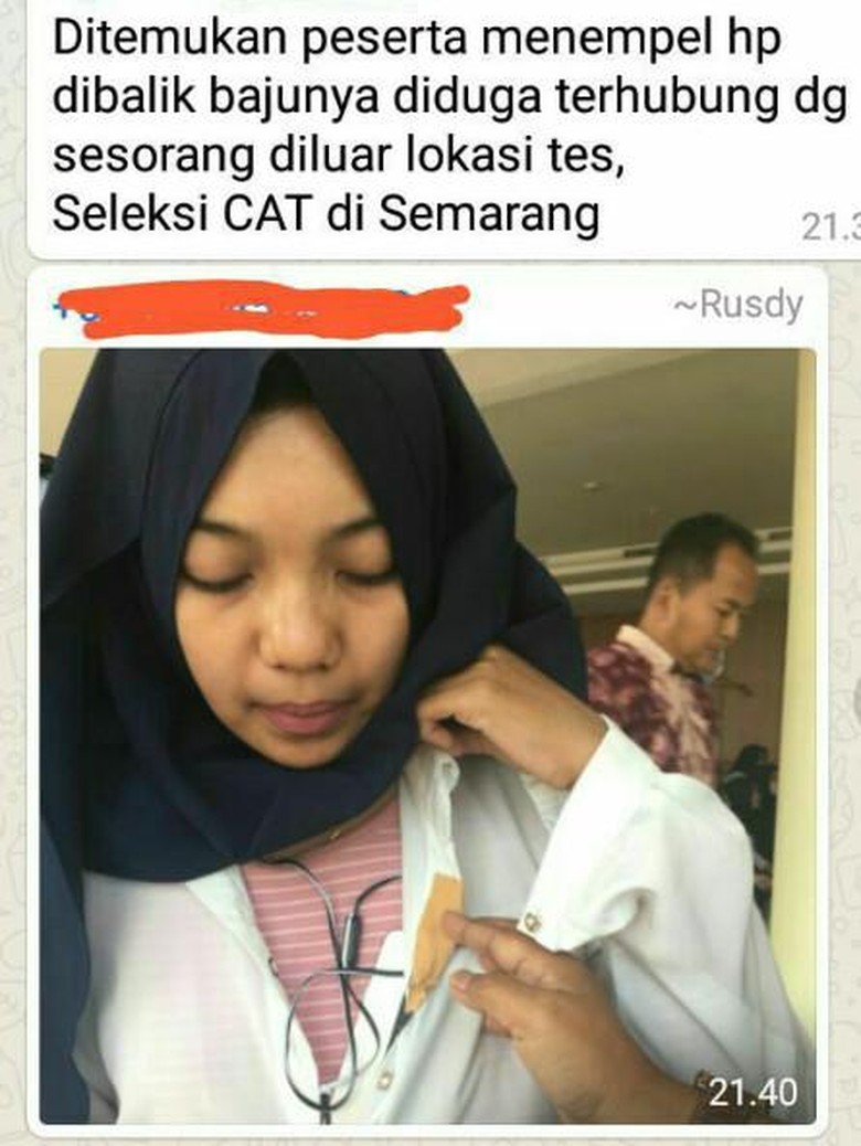 Viral! Wanita Ini Selundupkan HP Saat Tes CPNS