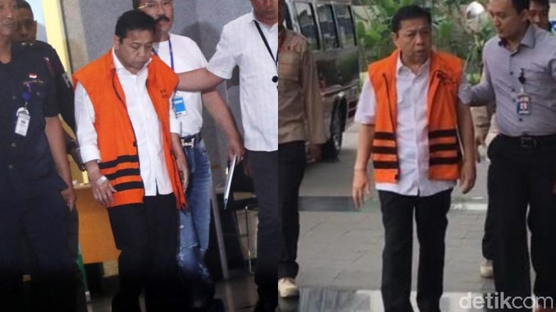 Membandingkan Foto Dahi Novanto Kemarin dan Hari ini
