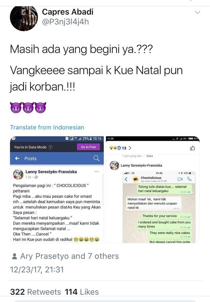 Heboh, Toko Kue & Rental Komputer Menolak Bikin Ucapan Selamat Natal