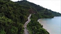 Aihh! Cantiknya Jalan Trans Papua Meliuk-liuk di Tepi Pantai