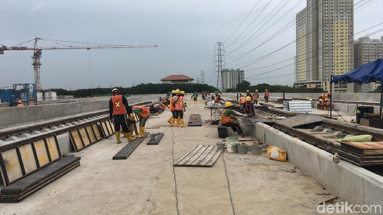 Diuji Coba Mei, Begini Progres Terkini Proyek LRT Jakarta