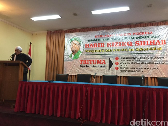 Foto: Deklarasi Kaukus Pembela Imam Besar Indonesia Habib Rizieq