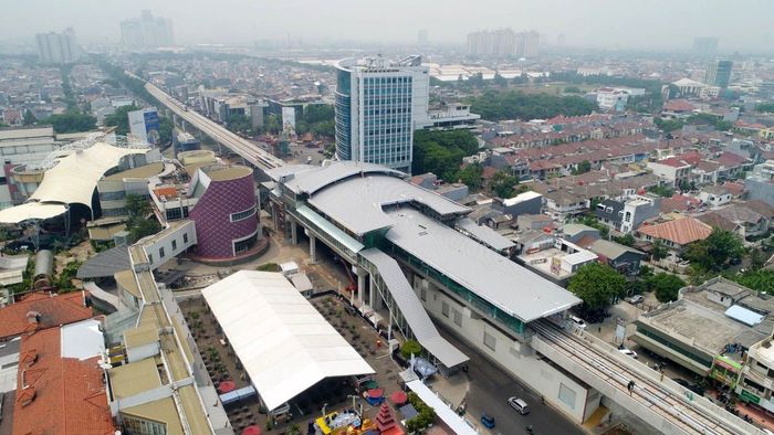 Penampakan LRT Jakarta dari Udara, Keren Lho