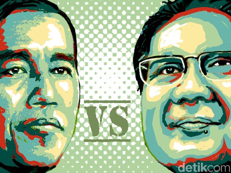 Jokowi vs Prabowo di 5 Survei Terbaru