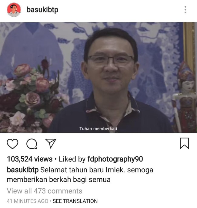 Imlekan Bersama Hendropriyono, Ahok Doakan PKPI Lolos Parliamentary Threshold