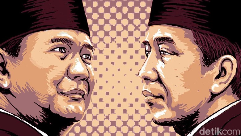 Jokowi vs Prabowo di 5 Survei Terakhir