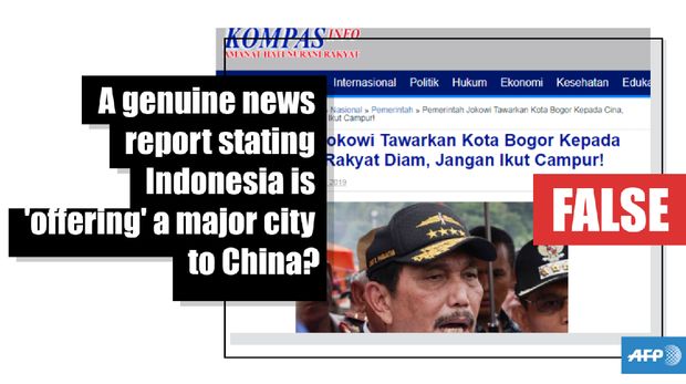 Media Prancis Ungkap Kabar 'Jokowi Tawarkan Bogor ke China' Hoax