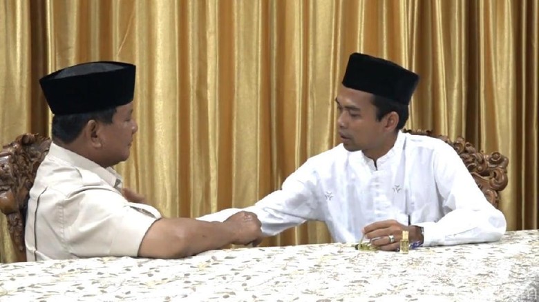 Bertemu Prabowo, Ustaz Somad Lega Ungkap Bisikan Hasil 5 Kali Mimpi Ulama