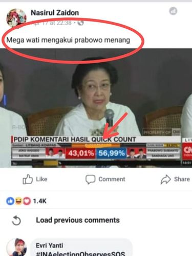 Banteng Muda Laporkan Hoax 'Mega Akui Prabowo Menang' ke Polri