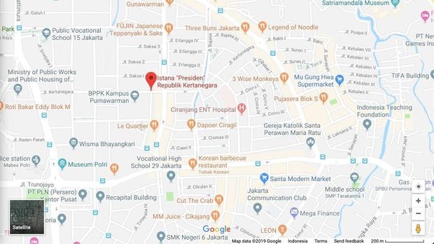 Rumah Prabowo Berubah Jadi Istana Presiden Kertanegara di Google Maps