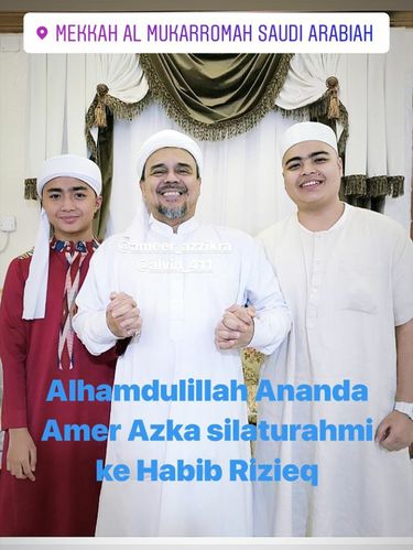 Jalani Umrah, Dua Anak Almarhum Arifin Ilham Bertemu Habib Rizieq