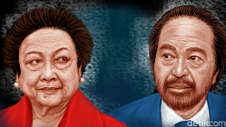 Momen Megawati Melengos Tak Salami Surya Paloh Saat Pelantikan DPR