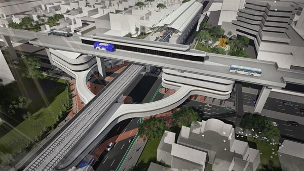 Begini Desain Skybridge Integrasi MRT ASEAN-TransJ CSW yang Dibangun Anies