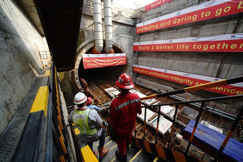 Penampakan Terowongan Kereta Cepat JKT-BDG di Bawah Tol Japek