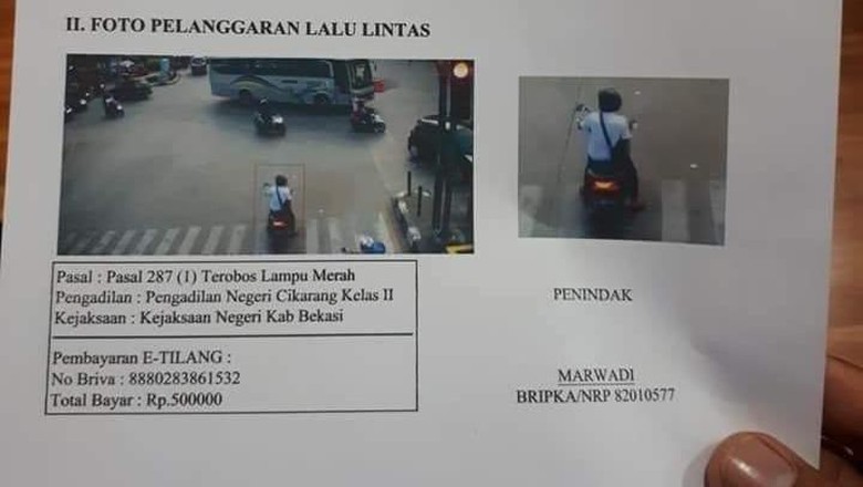 Pemotor Tertangkap Kamera Terobos Lampu Merah, Bayar Denda Rp 500 Ribu