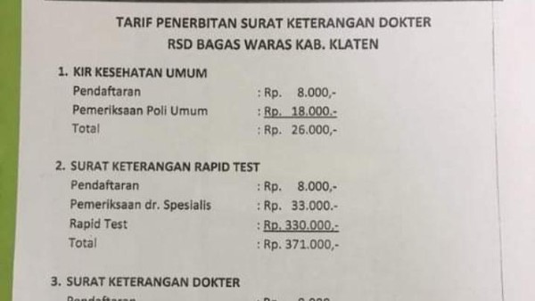 beredar-tarif-penerbitan-surat-keterangan-dokter-di-klaten-ini-faktanya