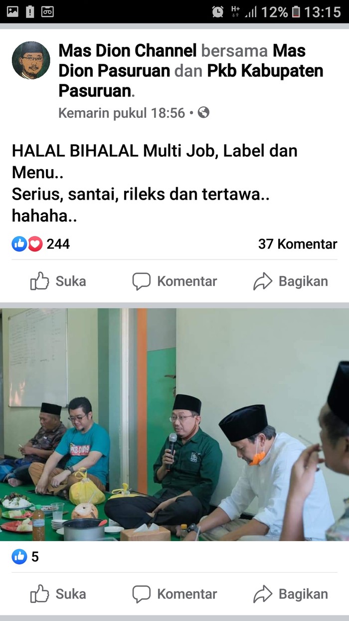 Halal Bihalal di Tengah Pandemi, Bupati-Ketua DPRD Kab Pasuruan Panen Kritikan