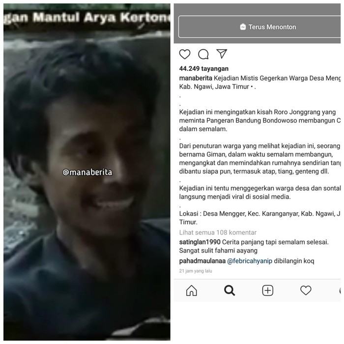 Viral Pria di Ngawi Pindahkan Rumah Sendirian Dalam Semalam