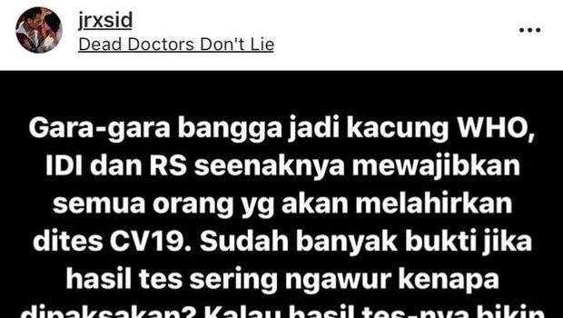 Soal 'IDI Kacung WHO', Jerinx: Yakin 100% Saya Merasa Benar!