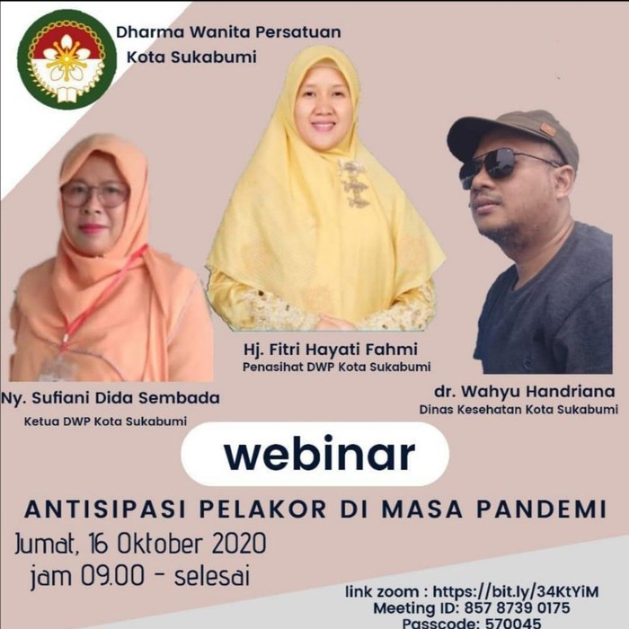 Gelar Webinar, Istri Walkot Sukabumi Bahas soal Pelakor di Masa Pandemi