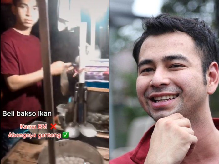 Viral! Seorang Penjual Bakso Ikan Mirip Raffi Ahmad