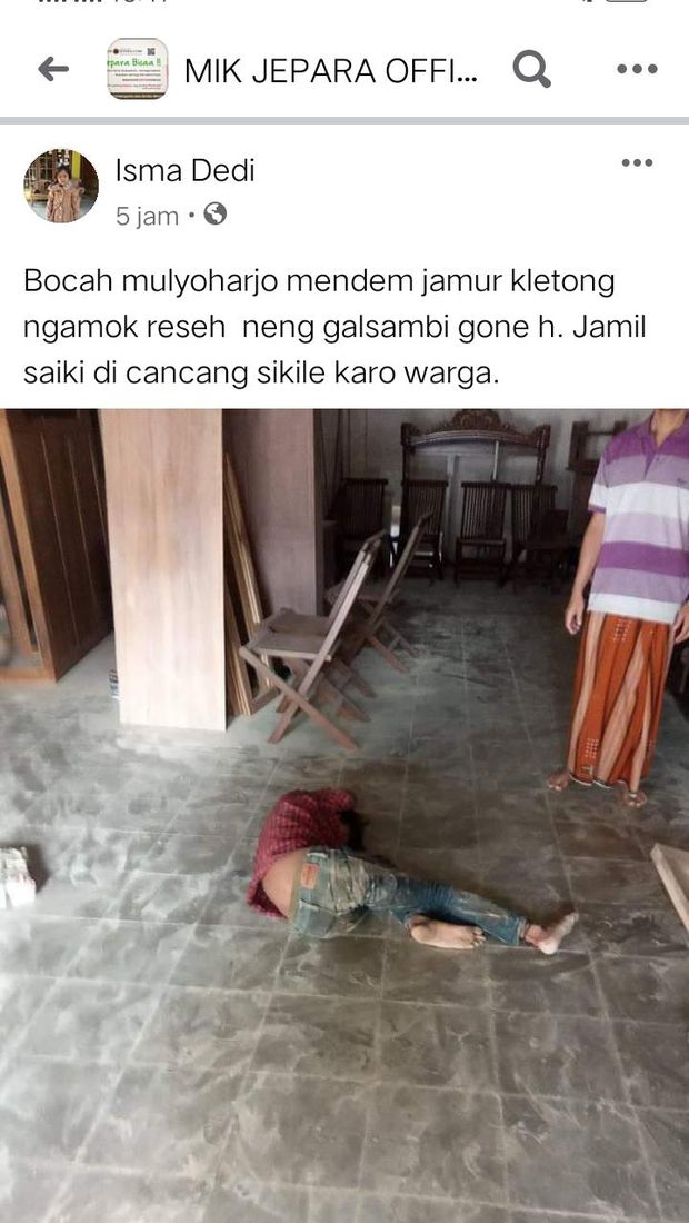 Saat 3 Pemuda Jepara Mabuk Jamur, Haji Jamil Sasarannya