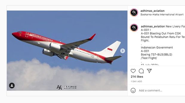 Diam-diam Pesawat Kepresidenan Jokowi Dicat Merah Putih