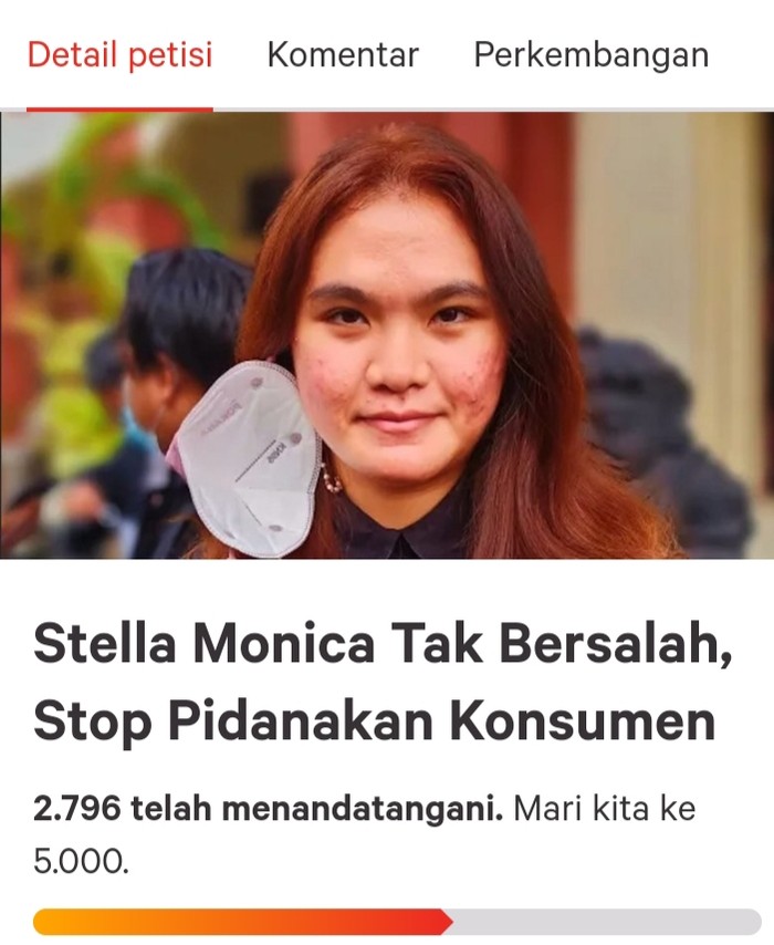 Stella Monica Tak Bersalah, Stop Pidanakan Konsumen