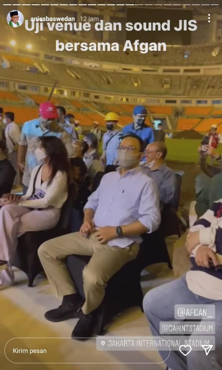 Usai Puji Nidji, Anies Kini Nonton Afgan 'Manggung' di JIS