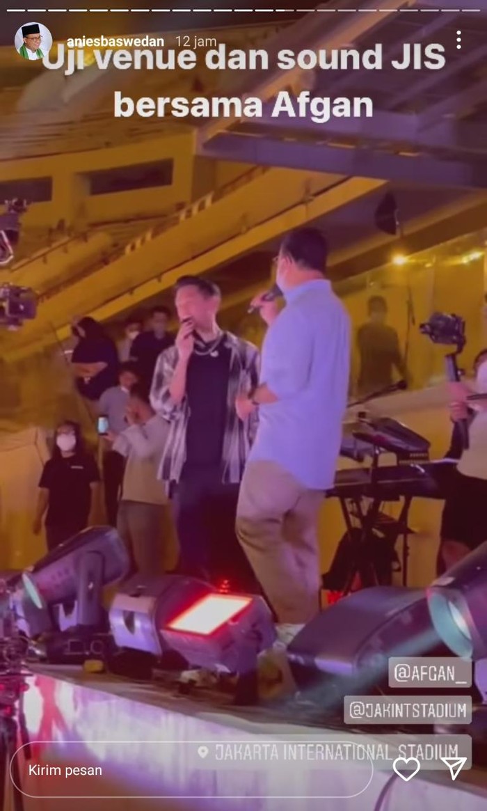 Usai Puji Nidji, Anies Kini Nonton Afgan 'Manggung' di JIS