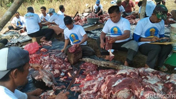 Heboh Panitia Kurban di Riau Ramai-ramai Pakai Kaos Gambar Anies Baswedan