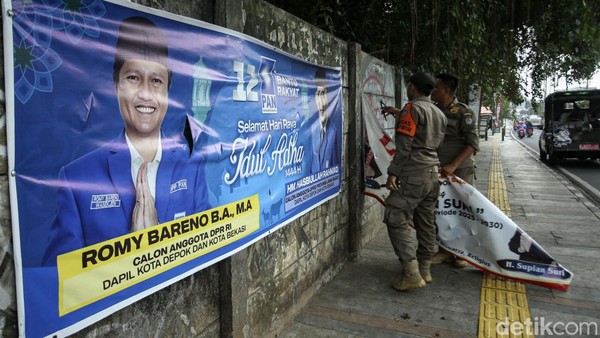 Depok Akan Tertibkan Atribut Partai, Spanduk Kampanye Istri Walkot Disorot