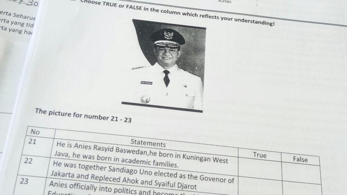 Beredar Gambar Soal Ujian SMK Muat Foto Anies, Bawaslu Lamongan Telusuri