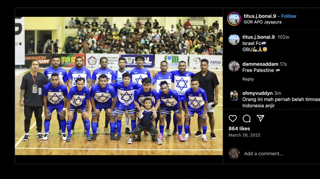 Netizen Rujak Eks Timnas Titus Bonai karena Postingan soal Israel