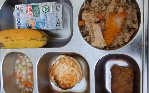 Siswa di Medan Ingin Jadi Presiden setelah Santap MBG Menu Nasi Goreng