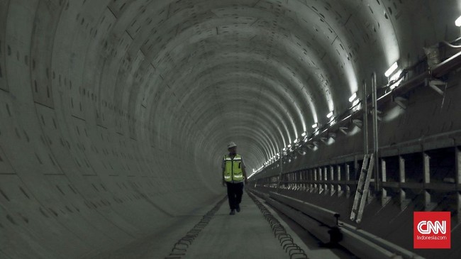 FOTO: Pembangunan Konstruksi MRT Capai 80 Persen