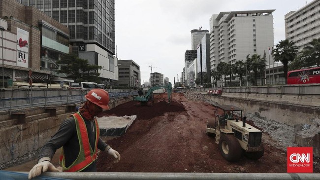 FOTO: Pembangunan Konstruksi MRT Capai 80 Persen